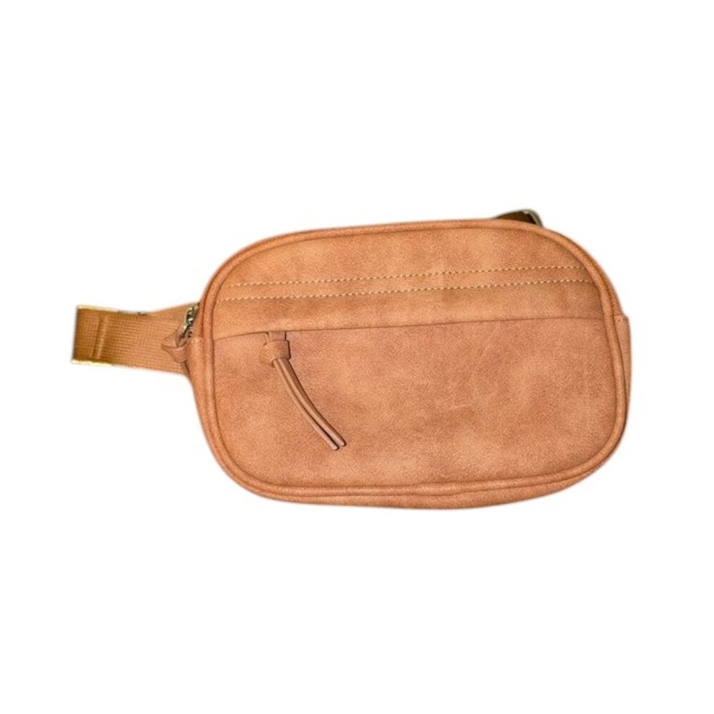 *3 FOR $9* NEW Beige Zipper Compartments Belt Bag Fanny Pack Waist Purse Handbag